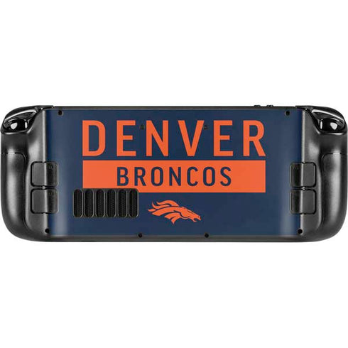 NFL Denver Broncos Blue Performance Series Steam Deck Handheld Gaming Computer Skin
